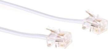 ACT RJ11-RJ11 CABLE WHITE 0.50M