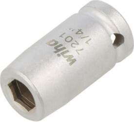 Adapter bit; hexagonal; HEX 1/4"; square