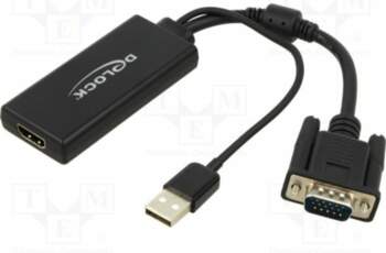 Adapter; D-Sub 15pin plug,HDMI socket