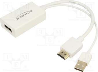 Adapter; DisplayPort socket,HDMI plug,USB