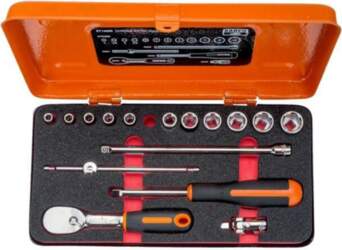 BAHCO Wrench-set; 6-angles,socket spanner; 1/4"