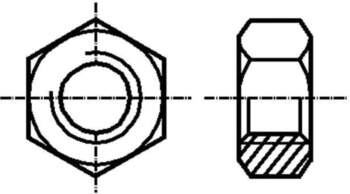 BOSSARD Nut; hexagonal; M4; 0.7
