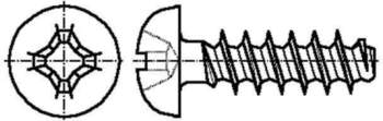 BOSSARD Screw; 3x10; Head: button; Phillips