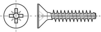 BOSSARD Screw; for plastic; 3x8; Head: