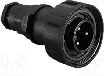BULGIN Connector: circular; socket; PIN: 3