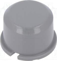 Button; round; grey; Ø9.6mm; plastic