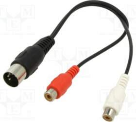 Cable; DIN 5pin plug,RCA socket