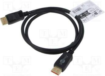 Cable; DisplayPort plug,both sides; PVC