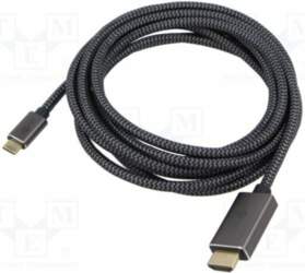 Cable; HDMI plug,USB C plug