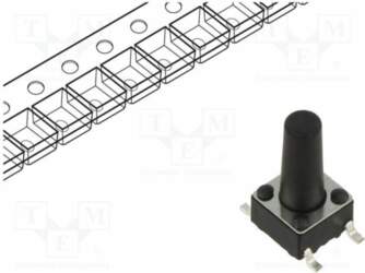 CONNFLY Microswitch TACT; SPST; Pos: 2