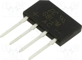 DC COMPONENTS Bridge rectifier: single-phase; Urmax: