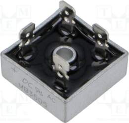 DC COMPONENTS Bridge rectifier: single-phase; Urmax: