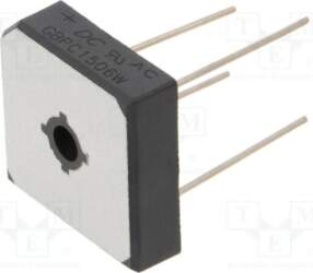 DC COMPONENTS Bridge rectifier: single-phase; Urmax: