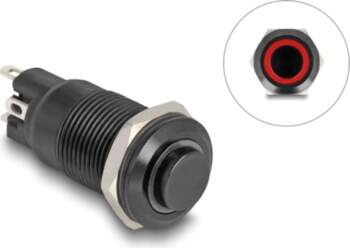 Delock Push Switch for Installation black