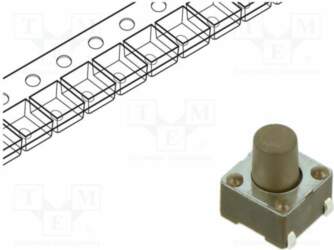 E-SWITCH Microswitch TACT; SPST-NO; Pos: 2