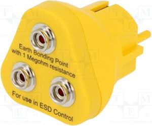ELME Earthing plug; ESD; 1MΩ; press