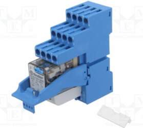 FINDER Relay: interface; Ucoil: 24VDC; DPDT