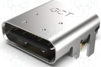 GCT Connector: USB C; socket; THT