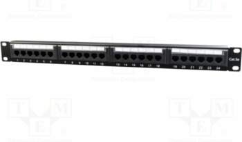GEMBIRD Patch panel; Cablexpert; RACK; black
