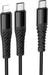 HOCO. Cable 2in1 USB C to