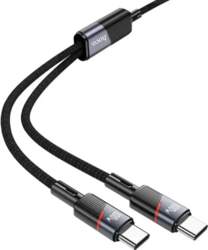 HOCO. Cable 2in1 USB C to