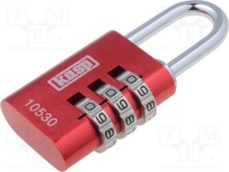 KASP Padlock; shackle,combination code; aluminium