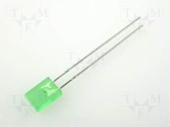 KINGBRIGHT ELECTRONIC LED; green; rectangular; 5x2mm