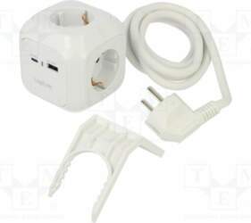 LOGILINK Plug socket strip: protective; Sockets: