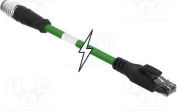 MOLEX Adapter; M12 male,RJ45 plug