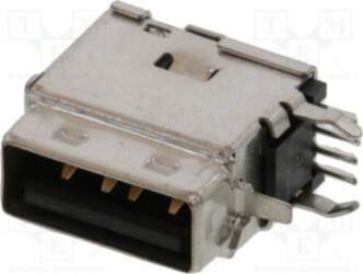 MOLEX Connector: USB A; socket; on