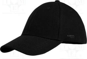 NEO TOOLS Baseball cap; black; cotton