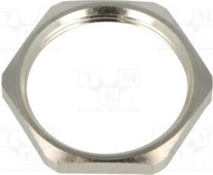 Nut; with earthing; M63; brass; Thk: