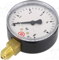 PNEUMAT Manometer; 0÷6bar; bottom connection; Thread: