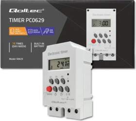 Qoltec Electronic timer PC0629 for DIN