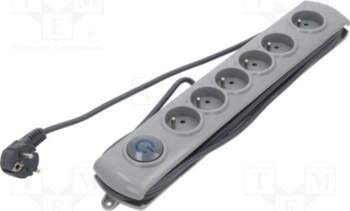 QOLTEC Plug socket strip: protective; Sockets: