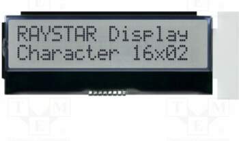 RAYSTAR OPTRONICS Display: LCD; alphanumeric; COG
