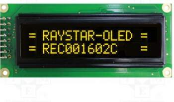 RAYSTAR OPTRONICS Display: OLED; alphanumeric; 16x2