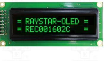 RAYSTAR OPTRONICS Display: OLED; alphanumeric; 16x2