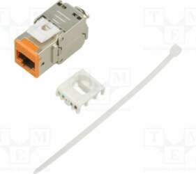 RJ45 module; Keystone; RJ45 socket; silver