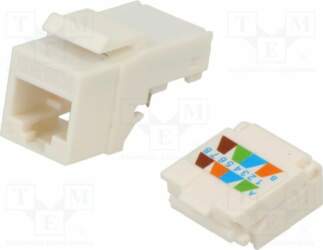 RJ45 module; Keystone; RJ45 socket; white