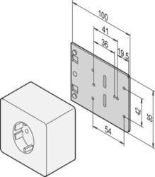 Schroff Mounting Plate for Single Sockets