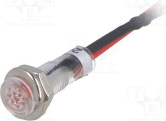 SCI Indicator: LED; flat; red; 24VDC