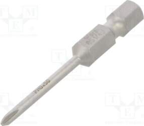 Screwdriver bit; Phillips; PH0; 1/4"; Overall