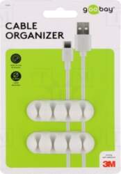 Set of clips; white; Cable P-clips