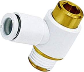 SMC Push-in fitting; threaded,angled 90°