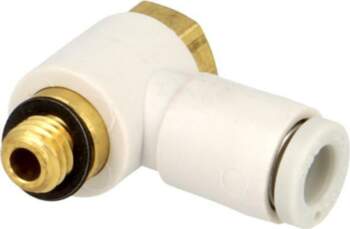SMC Push-in fitting; threaded,angled 90°
