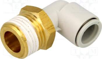 SMC Push-in fitting; threaded,angled 90°