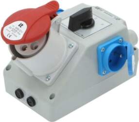 SPAMEL Switch socket; IP44; wall mount