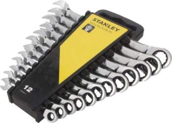 STANLEY Wrench: combination spanner-set; rattle; 12pcs