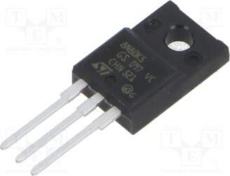 STMICROELECTRONICS Transistor: N-MOSFET; unipolar; 800V; 6A